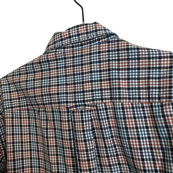 Pendleton Bridgeport Plaid Blue Red Black Butt Down Shirt Medium - Picture 3 of 6